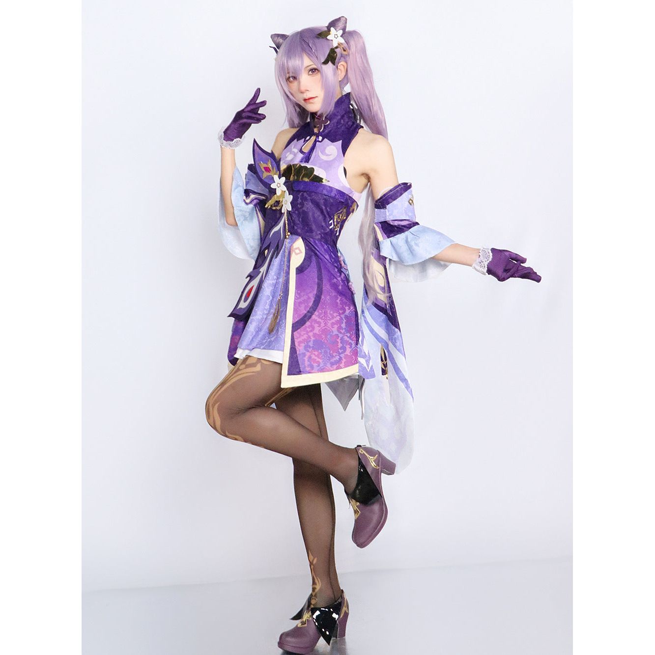 Genshin Impact cos clothing anime animation game suit Liyue seven star carved clear cosplay clothing matching shoes - Smart Savvy