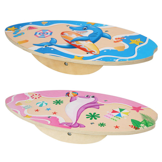 Wooden Early Education Children's Balance Board Training Balance Curved Board Bending Seesaw Puzzle Home Toy Seesaw eprolo