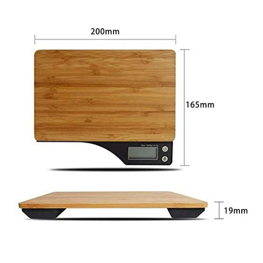 Digital Food Scale, Natural Bamboo Platform, Tare Function and Capacity for Grams and Ounces of Digital Kitchen Scale eprolo