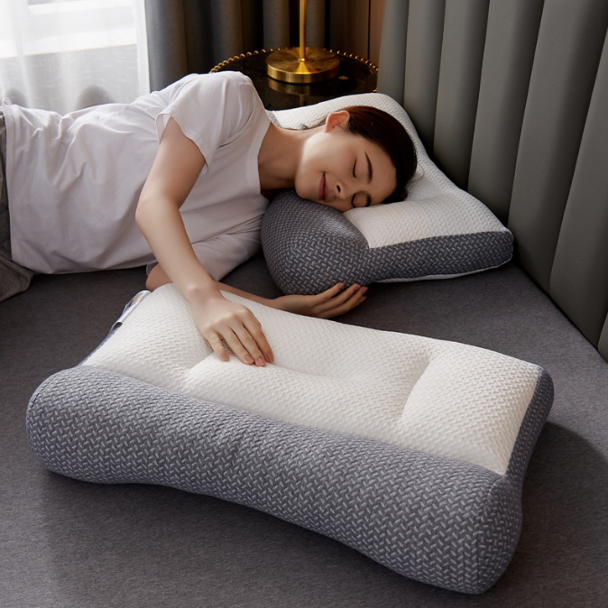 Japanese soybean fiber pillow reverse traction cervical vertebra repair pillow pillow pillow core neck protection pillow eprolo