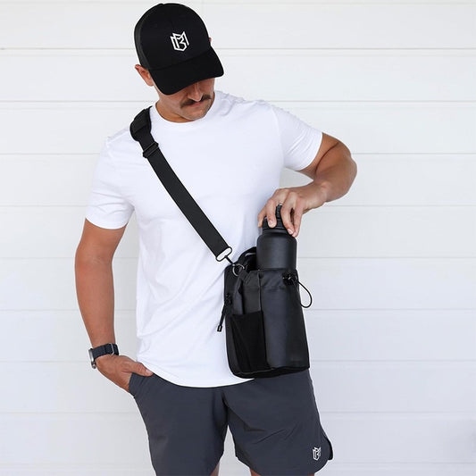 Magnetic Sling Bag for Men & Women. Ideal as a gym, travel, and work bag. Keeps your belongings off the dirty gym floor. - Smart Savvy