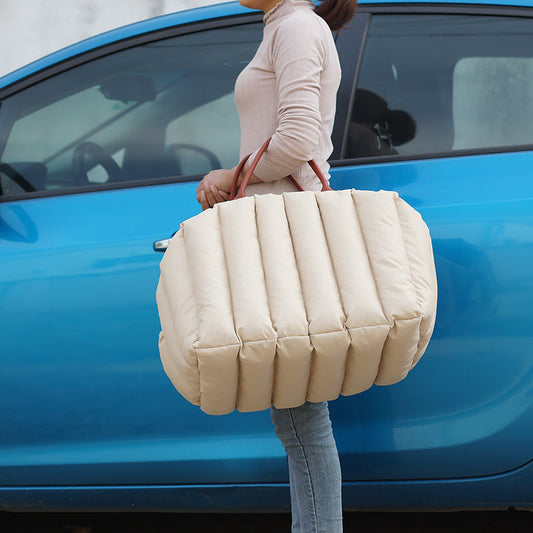 Pet Nest Travel Cat Nest Dog Nest Cage Mat Handbag Car Dual Use Winter Warmth - Smart Savvy