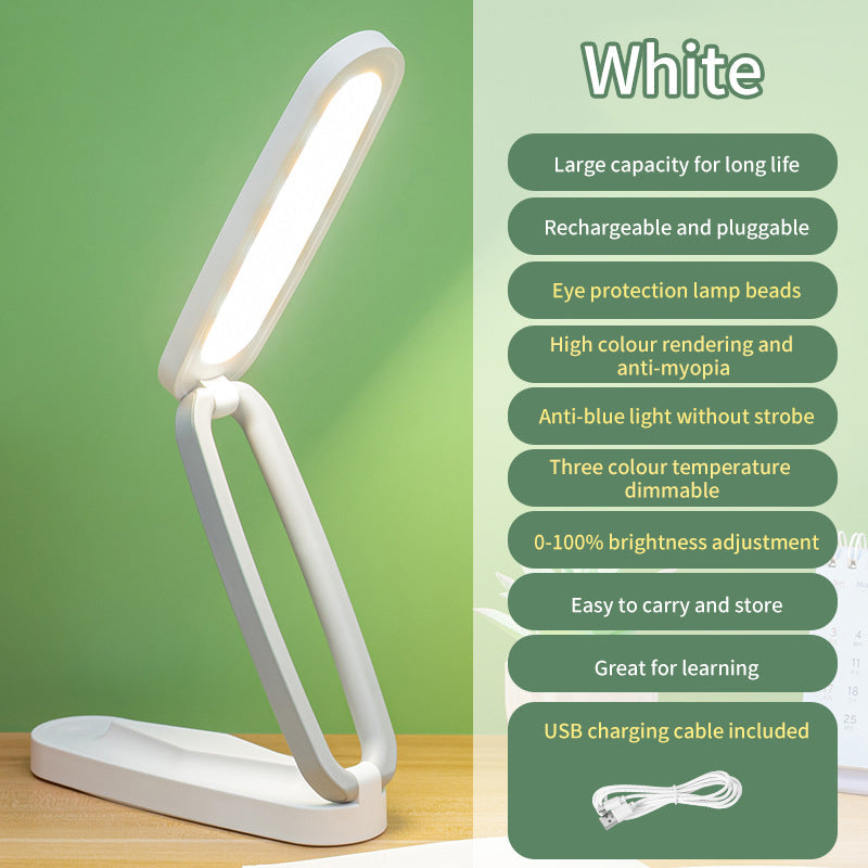 Folding USB Rechargeable Eye Protection Desk Lamp Led Study Touch Student Children Desk Reading Bedside Lamp eprolo