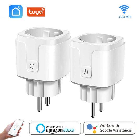 Smart WiFi Plug Adaptor 16A Remote Voice Control Power Monitor Socket Outlet Timing Function Work With Alexa Google Home Tuya eprolo