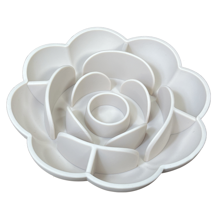 New Portable Dog Bowl Pet Feeder Licking Silicone Dog Bowl Slow Feeder Flower eprolo