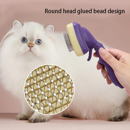 Pet Products Cat Automatic Hair Removal Comb Knot Removal Pet Comb One Button Hair Removal Comb eprolo
