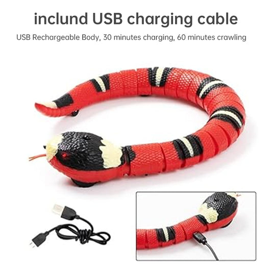 USB Rechargeable Interactive Cat Toy with Smart Sensing, an Automatic Electronic Snake for Kittens' Indoor Play. - Smart Savvy
