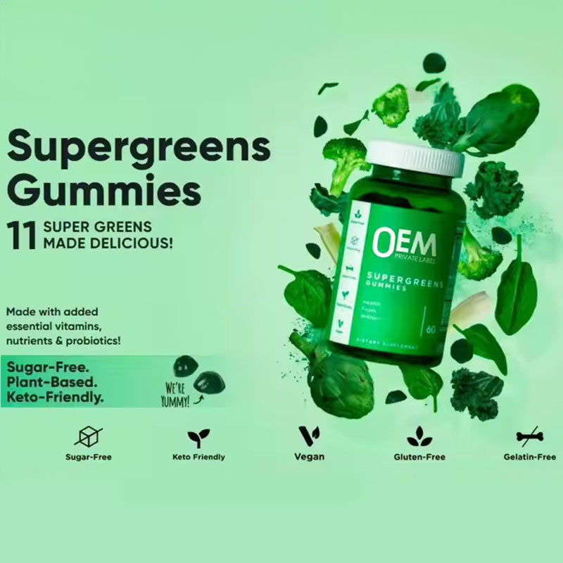 Vegetarian chlorophyll gummies super green vitamin gummies - Smart Savvy