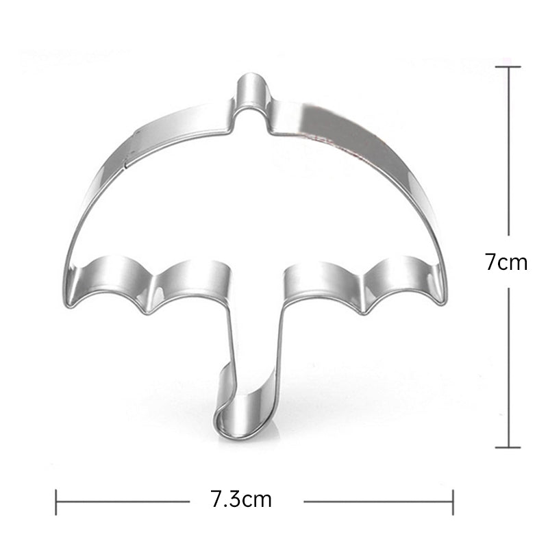 Sugar Candy Tools: Stainless Cutters, Choco Molds, Umbrella Cutter, 6 - pce Biscuit Kit for Fam & Party - Smart Savvy