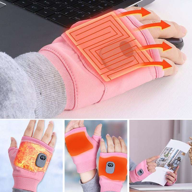 1 Pair of Rechargeable Winter Heated Gloves. USB-powered, great for outdoor activities like cycling, skiing, and motorcycling. - Smart Savvy