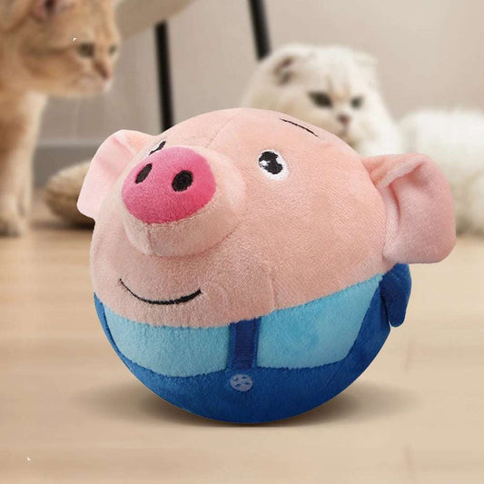 Electronic Pet Dog Toy Music Vibration Bouncing Ball Bite Puppy Ball Active Moving Pet Plush Sing Dog Chewing Squeaker Dog Toy - Smart Savvy
