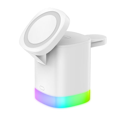 3 In 1 Magnetic Wireless Fast Charger For Smart Phone RGB Ambient Light Charging Station For Airpods IWatch eprolo