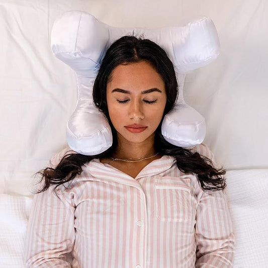 Beauty Face Satin Pillow with Memory Foam Filling Comfortable Soft Nap Cotton Pillow Peace Mind Sleep Non-Paste Makeup Headrest - Smart Savvy
