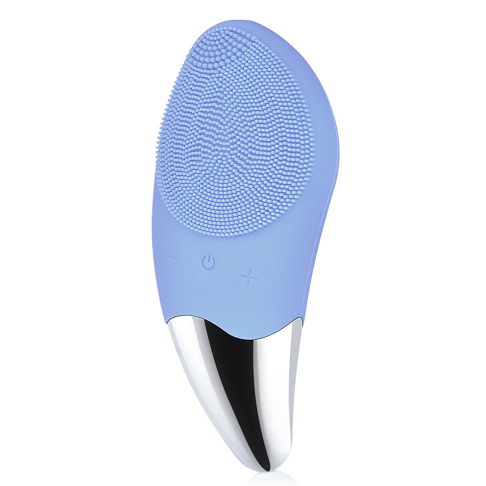 Facial Cleansing Brush Rechargeable Waterproof Silicone Face Brush Sonic Vibration Deep Cleaning Blackhead Remover Anti Aging eprolo