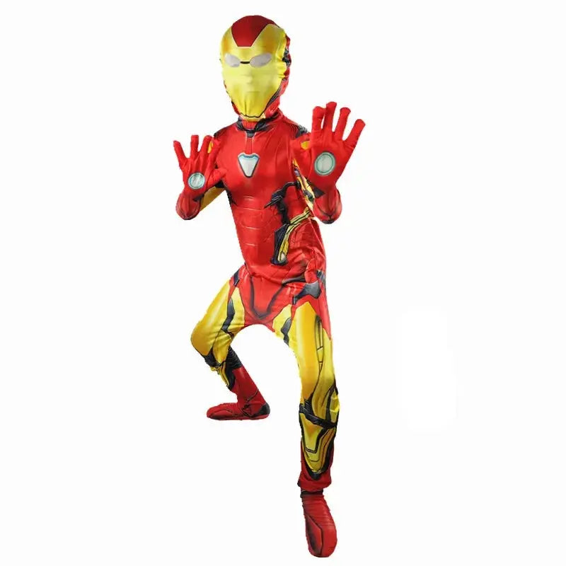 Kids Adult Iron Man Costume Bodysuit Spandex Halloween Spider man Cosplay Jumpsuit Suits 3D Style Dress Up - Smart Savvy