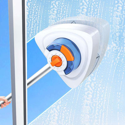 New magnetic glass cleaner with extended pole and double-sided water storage for high-rise home use. - Smart Savvy