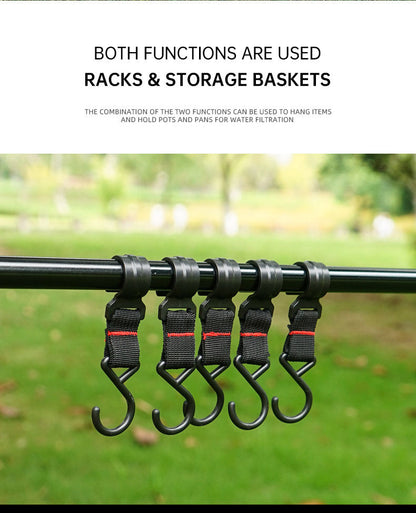 Outdoor camping folding shelf camping car drying rack drying net drying rack storage rack eprolo