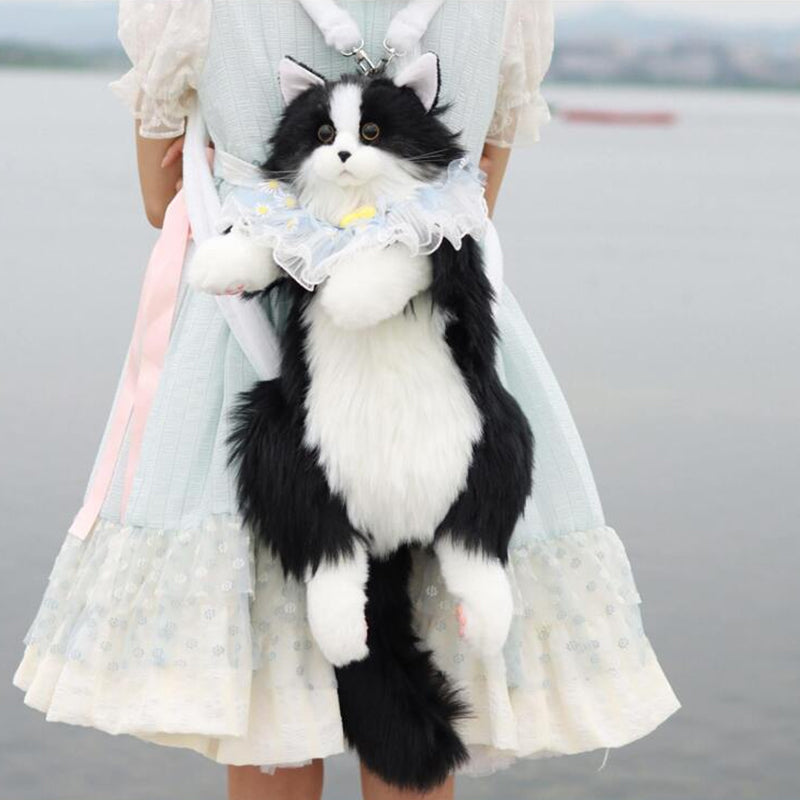 Handmade plush cat backpacks: super cute, trendy. Great bday gifts or toys, doubles as a cat - themed shopping bag - Smart Savvy