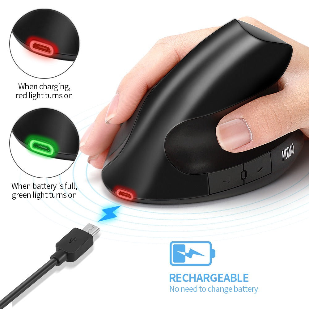 Ergonomic Optoelectronic Silent Charging 2.4G Wireless Mouse Vertical and Handheld eprolo