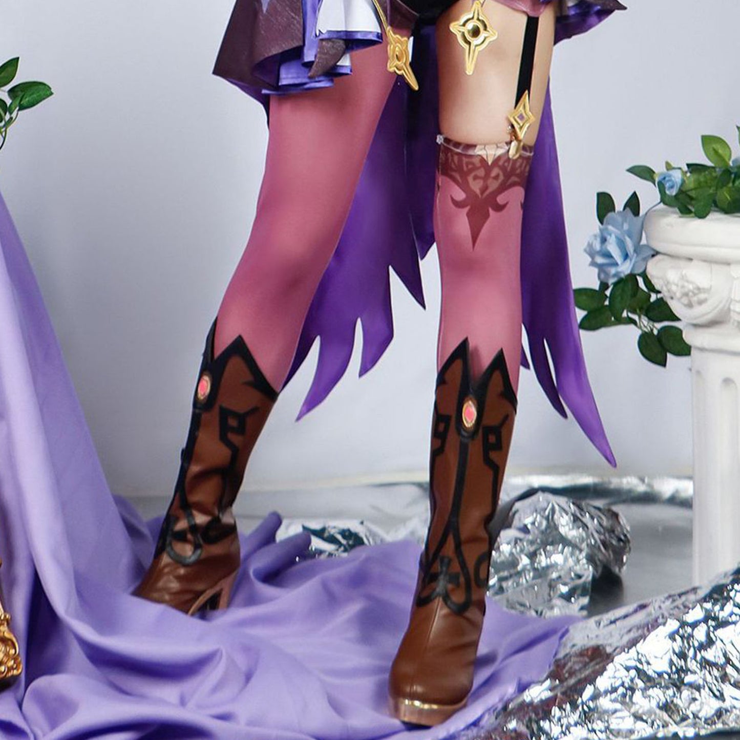 Genshin Impact Fischer cos Clothes Guilty Breaking Imperial Daughter's Original Leather Cospaly Clothing Matching Shoes - Smart Savvy