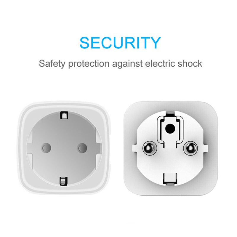 Smart WiFi Plug Adaptor 16A Remote Voice Control Power Monitor Socket Outlet Timing Function Work With Alexa Google Home Tuya eprolo