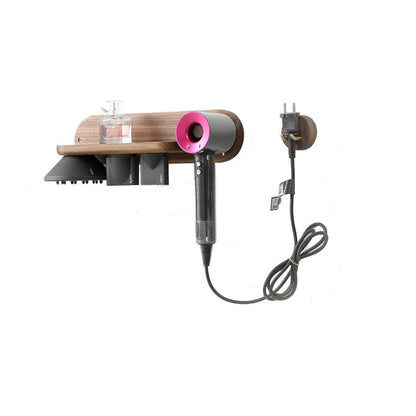 Wall Mount Hair Dryer Holder for Dyson Supersonic Hair Dryer Walnut Beech Wood Hair Dryer Bracket eprolo