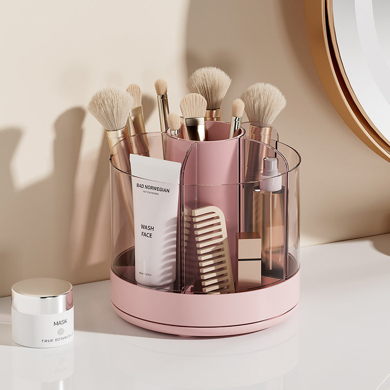 Delicate Transparent Rotating Pen Holder Face Cosmetic Organizer Convenient eprolo