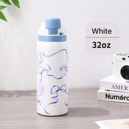 Fashionable Stainless Steel Insulated Bottle with Cartoon Patterns, Large-Capacity Jump Cup, Ideal for Outdoor Sports. - Smart Savvy