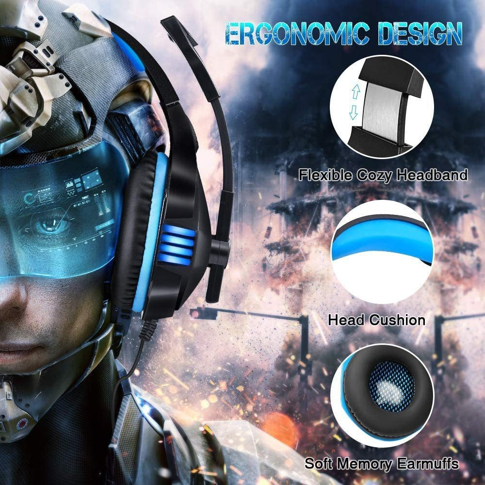 Head mounted gaming headphones RGB headphones wired headphones mobile phones computers subwoofers eprolo