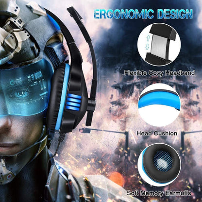 Head mounted gaming headphones RGB headphones wired headphones mobile phones computers subwoofers eprolo