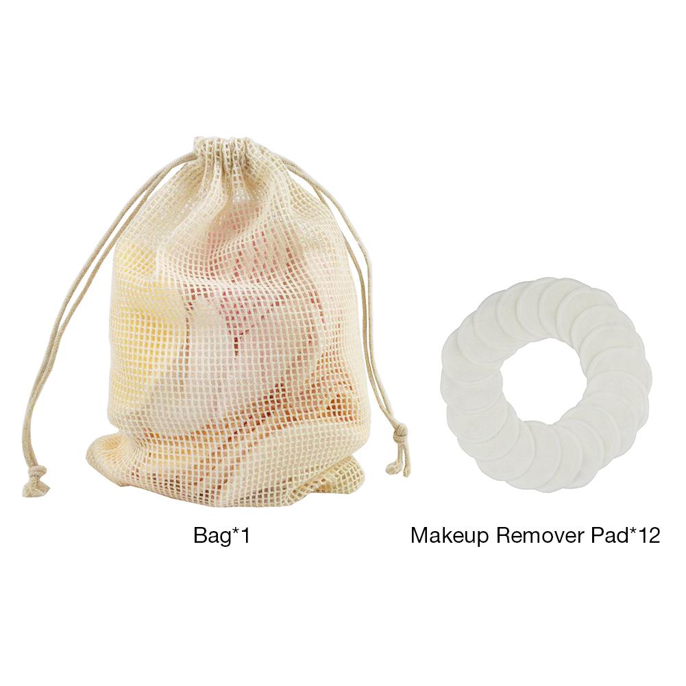 12Pcs Makeup Remover Pads Reusable Cotton Pads Make Up Facial Remover Bamboo Fiber Facial Skin Care Nursing Pads Skin Cleaning eprolo