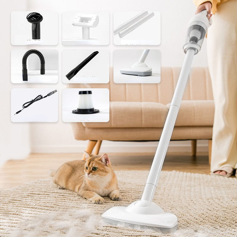 Cordless Household USB Charge Vacuum Cleaner for Office Car Pet Hair 12000Pa Suction Handheld Vacuum Cleaner eprolo