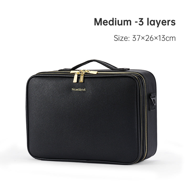 PU portable zipper pouch leather makeup organizer waterproof zipper pouch with handle eprolo