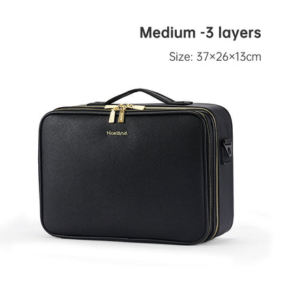 PU portable zipper pouch leather makeup organizer waterproof zipper pouch with handle eprolo