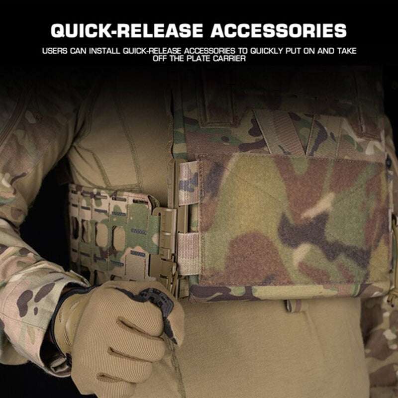 KZ Hunting Vest - Plate Carrier in Low Profile MOLLE, Quick Release, K Zero Style with Belt for Airsoft. - Smart Savvy