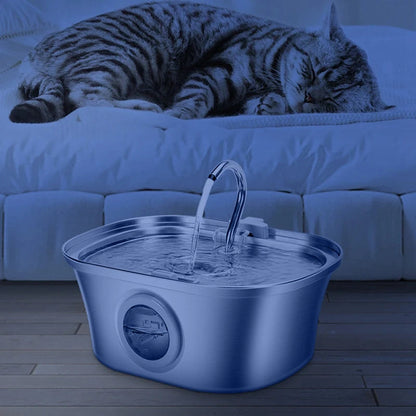 3.2L  Cat Water Fountain With Water Level Window,Stainless Steel Automatic Pet Water Fountain,Dog Water Dispenser Durable  USB eprolo
