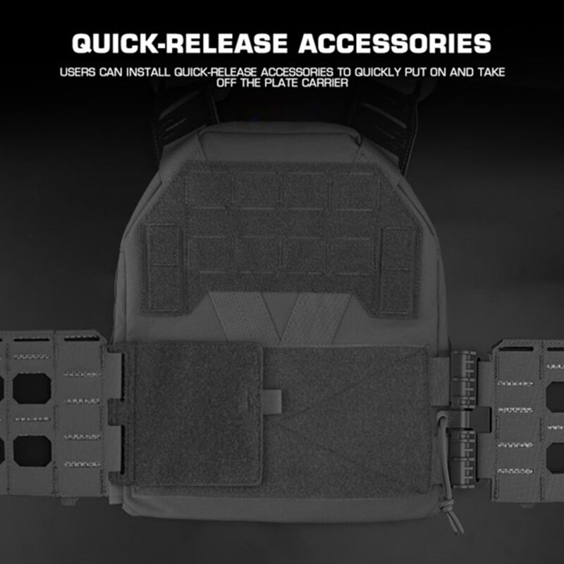 KZ Hunting Vest - Plate Carrier in Low Profile MOLLE, Quick Release, K Zero Style with Belt for Airsoft. - Smart Savvy