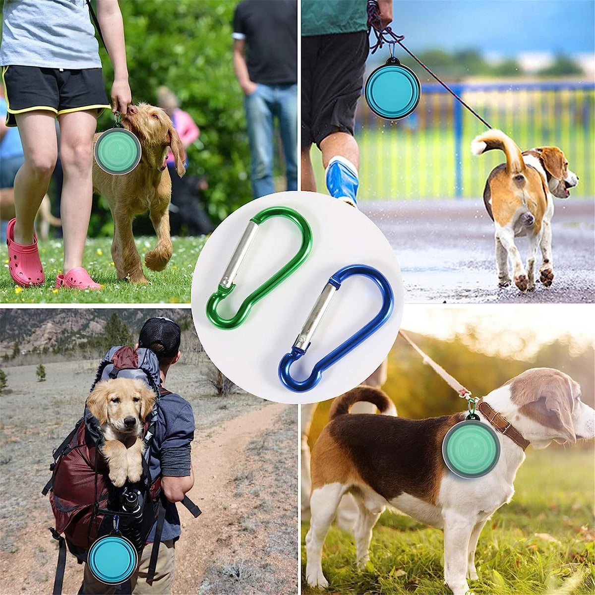 Portable pet dog folding bowl slow food bowl silicone pet bowl dog basin cat bowl drinking water supplies eprolo