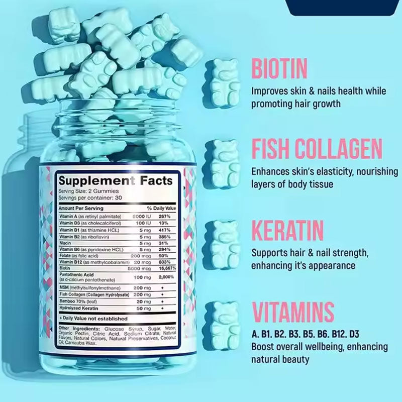 Collagen gummy hair growth biotin gummy - Smart Savvy