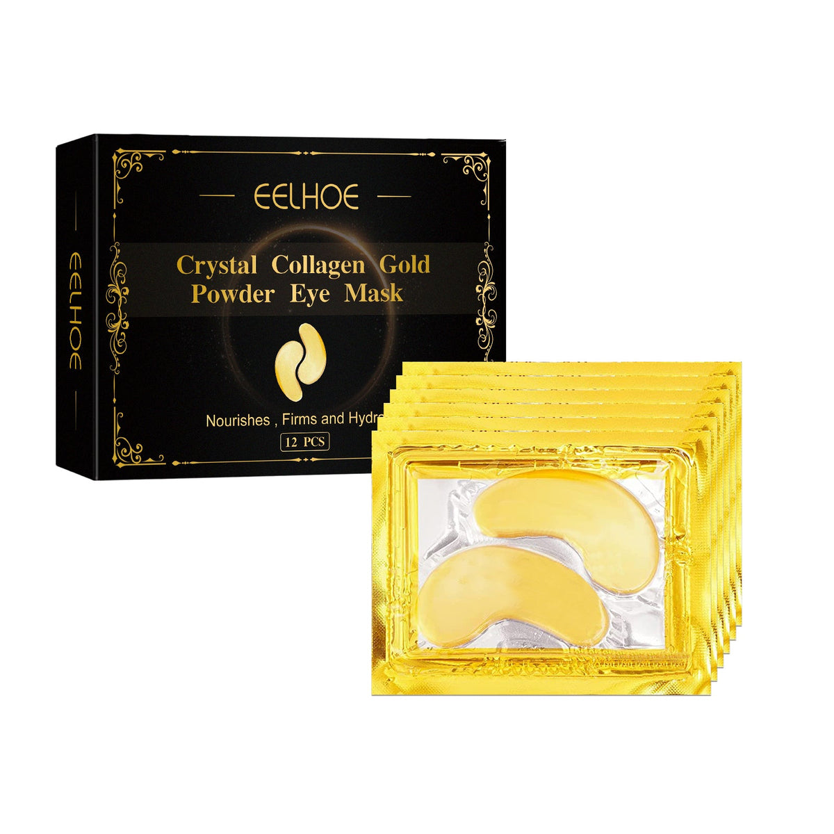 Collagen Gold Eye Mask Firming Eye Pattern Patch Overnight Dark Circles Under Eye Elastic Repair eprolo