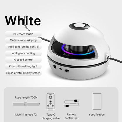 Smart Rope Skipping Machine Smart Jump Rope Machine 10-level Speed Adjustment Led Seven-color Light Wireless Music Function eprolo