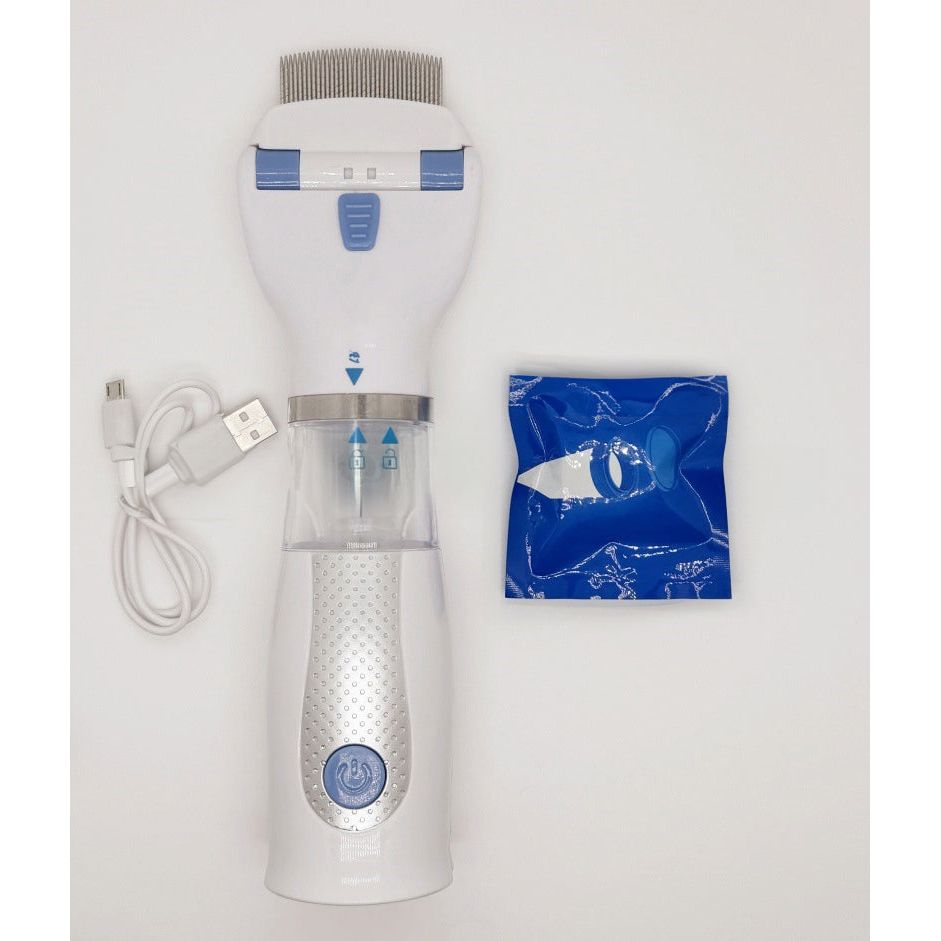 USB Rechargeable Pet Lice Remover for Dogs and Cats - Flea Comb for Hair Cleaning, Portable Lice Catcher - Smart Savvy