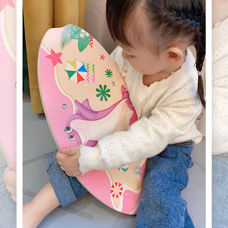 Wooden Early Education Children's Balance Board Training Balance Curved Board Bending Seesaw Puzzle Home Toy Seesaw eprolo