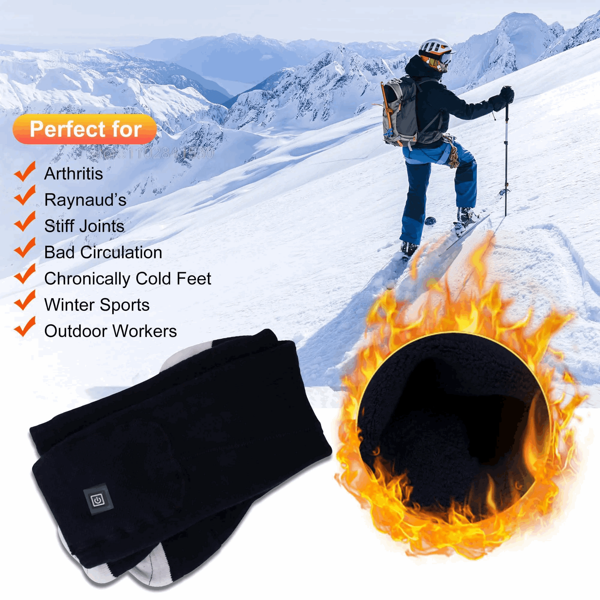 Winter Electric Heating Socks With Battery Box Rechargeable Anti-Cold Men Thermal Heated Foot Warmer Outdoor Camping Ski Sports - Smart Savvy