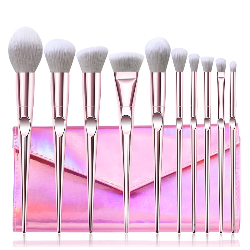 10Pcs Eye Makeup Brushes Set Eye Shadow Eyebrow Sculpting Power Brushes Facial Makeup Cosmetic Brush Tools eprolo