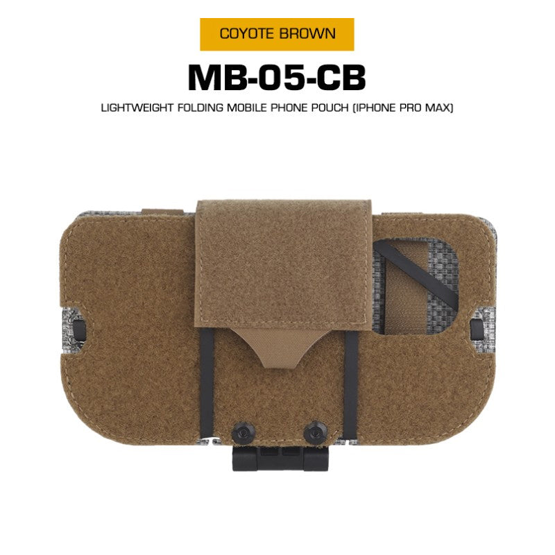 Tactical Phone Pouch, Molle, for Airsoft, Camping, Hunting. Foldable, for Phone & Map. - Smart Savvy