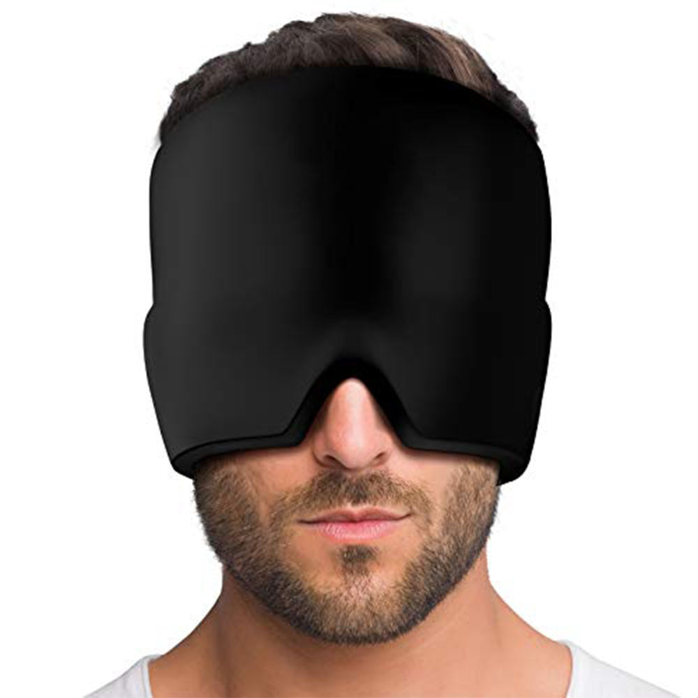 Migraine Relief Hat Ice Pack Headache Relief Gel Eye Mask Cold Therapy Migraine Face Mask Elastic Bag eprolo