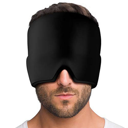 Migraine Relief Hat Ice Pack Headache Relief Gel Eye Mask Cold Therapy Migraine Face Mask Elastic Bag eprolo