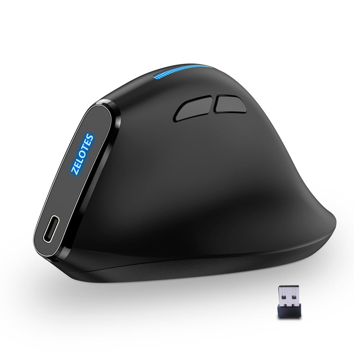 ZELOTES Master F36A Vertical Ergonomic Grip Anti Mouse Hand Charging Wireless Office Mouse eprolo