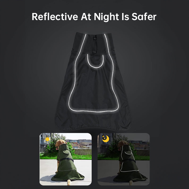 Waterproof Dog Jacket with Fleece Lining for Cold & Outdoor. Reflective, in Colors like Black, etc. - Smart Savvy